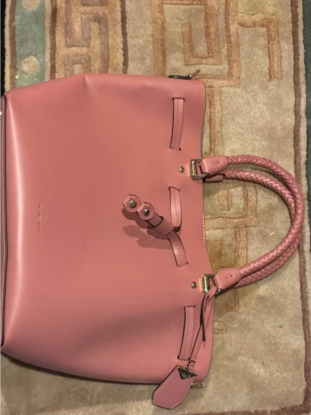 NEW NEVER USED Michael Kors Mauve pink Braided-Handle Shoulder Tote
